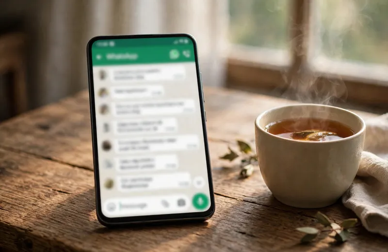WhatsApp chat open on an Android phone